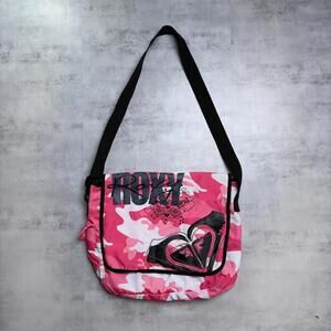 Y2K Pink Camo Roxy Quiksilver Surf Grunge Shoulder Flap Bag